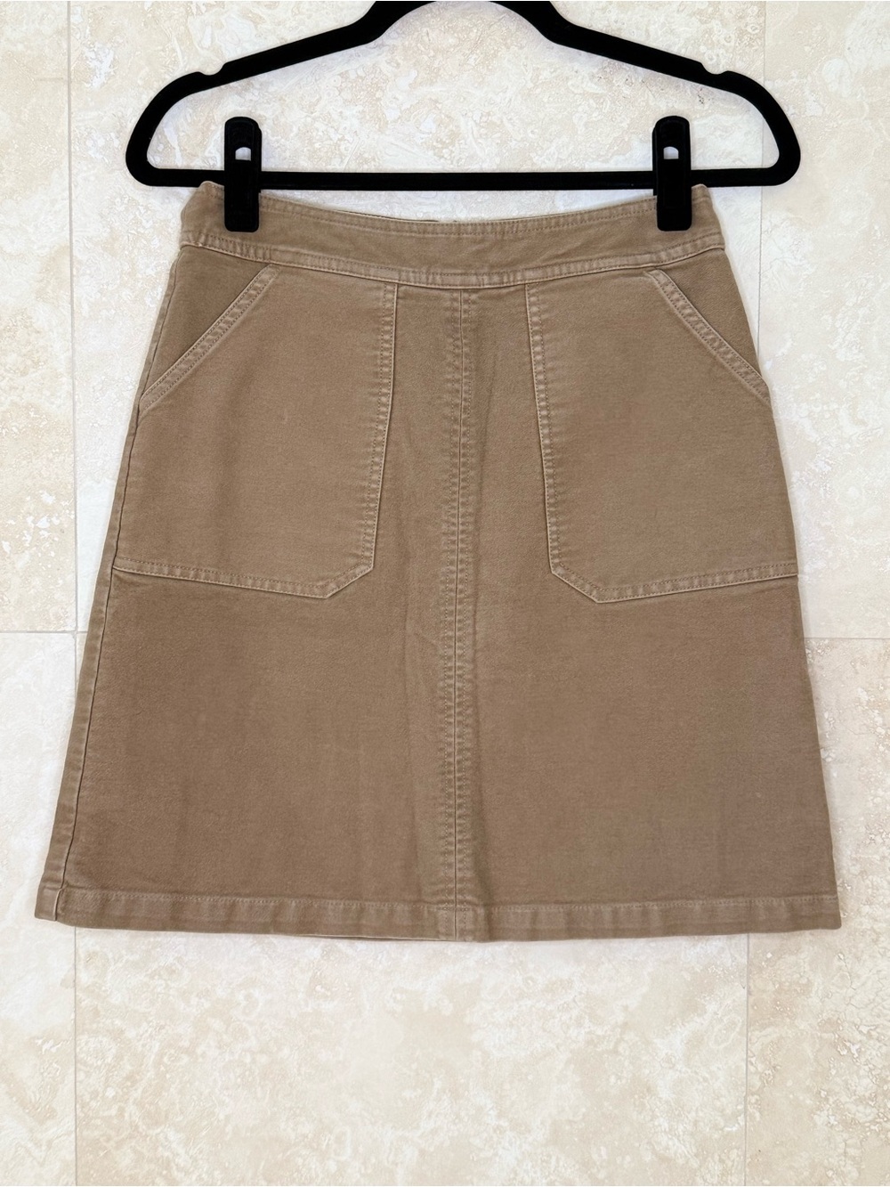 Boden Tan Khaki Cargo Pocket Mini Skirt Size 14 / 4R